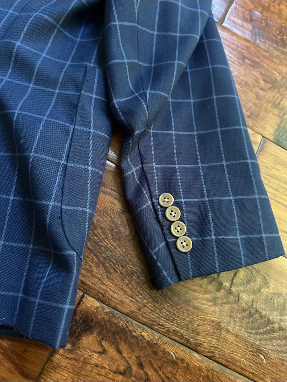 Tailorbyrd navy windowpane